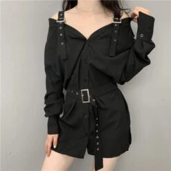 Black Suspender Dress -Gothic Clothing Store 6370501126913782629708739