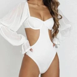 Puff Long-sleeved Bodycon Bodysuit -Gothic Clothing Store 6 14bff9b4 2553 44d5 9e37 28e1d3912685