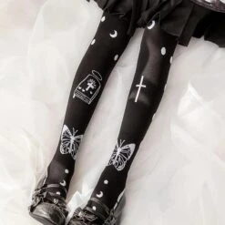 Death Prayer Thigh High Socks -Gothic Clothing Store 6 2e7fba09 4f76 44e1 97b5 a4b8e6484e9e