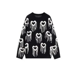Heart Fringe Sweater -Gothic Clothing Store 6 4b4a232d b9f3 4d79 b819 8d420d2a2e24
