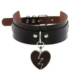 Broken Heart Leather Choker 14 Broken Heart Leather Choker -Gothic Clothing Store 6 760a3947 eed7 42f2 ac87 d453a1644d6f