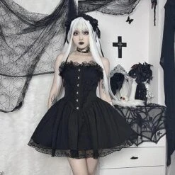 Morgana Gothic Lace Dress -Gothic Clothing Store 6 7c15dd7d e392 4f8b 965f 18f5e2aeaacc
