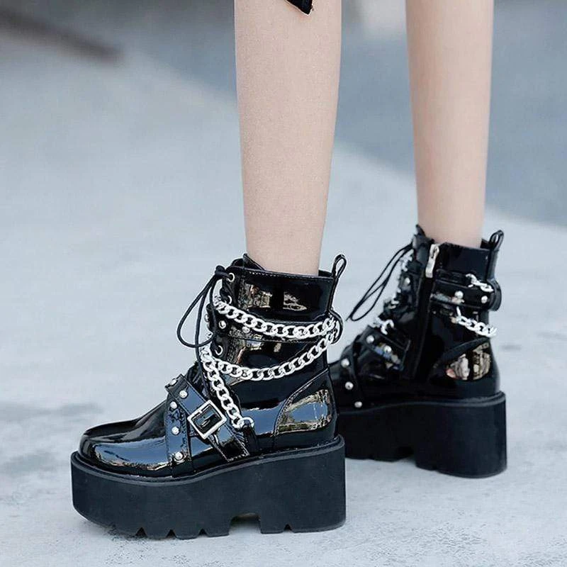 Tormented Gothic Chain Boots 5 Tormented Gothic Chain Boots - Image 5