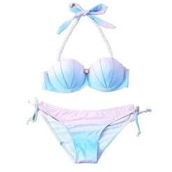 Gothic Pearly Shell Halter Bikini Set – High-Waist Two-Piece Swimwear -Gothic Clothing Store 6 91a63bef cc01 4b37 9e85 d9cf5c6ebc26