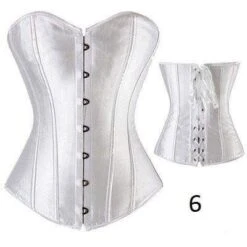 Plastic Boned Gothic Waist Trainer Corsets -Gothic Clothing Store 6 Satin