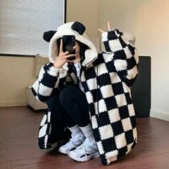 Kawaii Plaid Oversized Hoodie -Gothic Clothing Store 6 a2df36ca aee9 4dc6 a832 44bc849b3eda