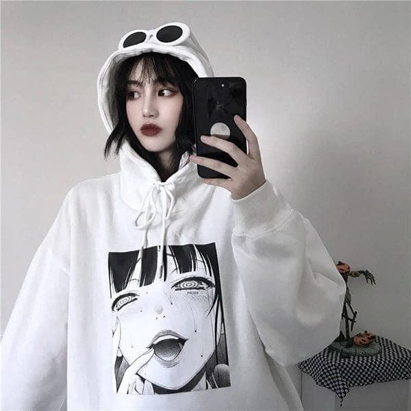 Manga Girl Oversized Hoodie 2 Manga Girl Oversized Hoodie - Image 2