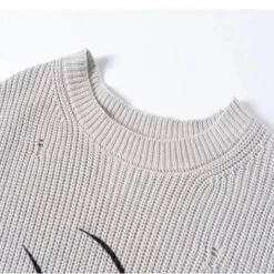 Punk Spider Distressed Knitted Sweater -Gothic Clothing Store 6 ceb6f57b cf02 45f6 b7e5 d2297a31e260