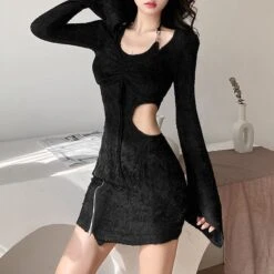 Chloe Knitted Sexy Dress Set -Gothic Clothing Store 6 efae6333 9ccf 44e7 9b68 2eed826641e4