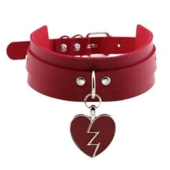 Broken Heart Leather Choker 17 Broken Heart Leather Choker -Gothic Clothing Store 7 0c2eac08 8888 494c 9ecc a49ab45f49fd