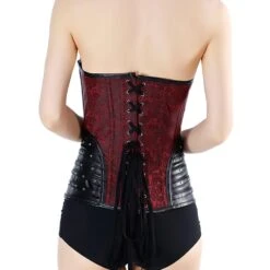 Faux Leather Red Punk Corset -Gothic Clothing Store 7 49152f0f 31e3 47e1 95d5 36c8d25fb86a