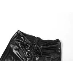 Danica PU Leather Drawstring Flare Pants -Gothic Clothing Store 7 587a99f3 791c 467a 8ee8 352d621210fa