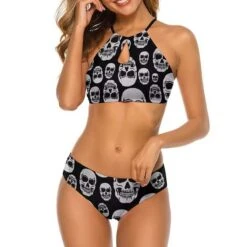 Dark Romance Gothic Print Halter Bikini Set -Gothic Clothing Store 7 93f2e8b5 1e9e 4cad 9827 de2dc6030516
