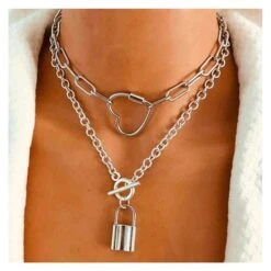 Carabiner Layered Chain Necklaces -Gothic Clothing Store 7 a2885fc7 6b8f 495c 9be5 99001eed248a