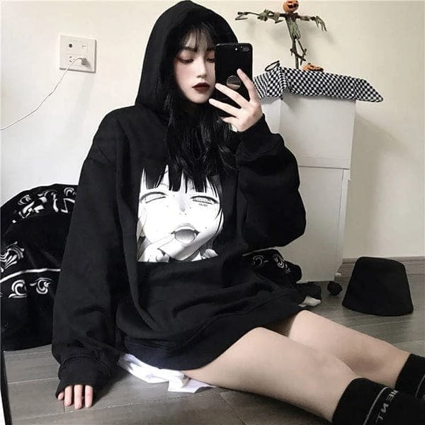 Manga Girl Oversized Hoodie 8 Manga Girl Oversized Hoodie - Image 8
