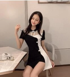 Mandarin Style Two Piece Dress Set -Gothic Clothing Store 7 bd0c8128 99ba 441e 882a 13a94cae2cd3