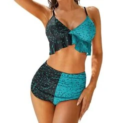 Midnight Dip Two Tone High Waist Bikini Set -Gothic Clothing Store 7 d5414ba3 563b 4279 ada2 00847fe248fe