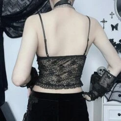 Red Bow Lace Camisole Top -Gothic Clothing Store 7 f55f1bba 4f50 45f5 a5f1 54587fb68132