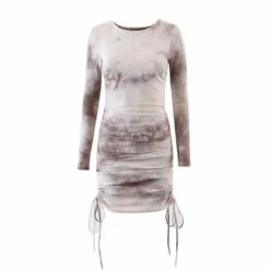 Dyed Double Drawstring Mini Dress -Gothic Clothing Store 8 06361636 74b1 4215 ba91 ffcf77aa8e0a