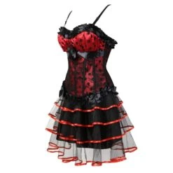 Polka Dot Overbust Corset Dress -Gothic Clothing Store 8 2e18ff2a 15ac 4a08 a500 c70c38fe8434