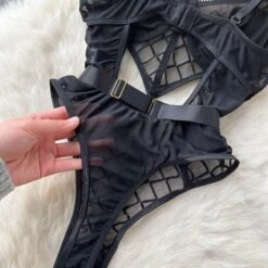 Catalina Plaid Mesh Bodysuit -Gothic Clothing Store 8 65b8593a 5a11 4e4a 82aa 284007a885c5
