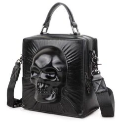 Death Face Leather Bag -Gothic Clothing Store 8 6a5cbb71 683d 4447 a3fe b40a28539cc6