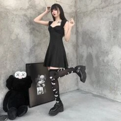 Nocturnal Being Thigh High Socks -Gothic Clothing Store 8 91194c37 67d1 4240 a194 a1c72741310a