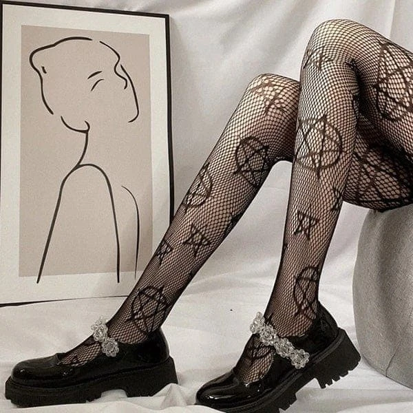Gothic Lolita Mesh Tights 8 Gothic Lolita Mesh Tights - Image 8