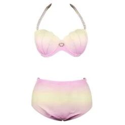 Gothic Pearly Shell Halter Bikini Set – High-Waist Two-Piece Swimwear -Gothic Clothing Store 8 c4dcc8c3 7efa 429e b90f 2e6eb093cd98