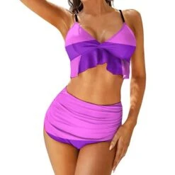 Midnight Dip Two Tone High Waist Bikini Set -Gothic Clothing Store 8 e5251890 964f 4219 aed6 0ca07b540c92
