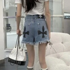 Lil Freak Fringe Denim Shorts -Gothic Clothing Store 8 ecdaa10a 8fab 421b b4ac 925219d4bb98