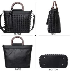 Ladies Black Rivet Bag -Gothic Clothing Store 9 0410d8d2 8b5e 446c a7e6 7a07e67ec1d8