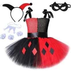 Harley Quinn Inspired Girls Tutu Dress -Gothic Clothing Store 9 0a2e5181 11bb 4a72 85b7 6d5007e72923