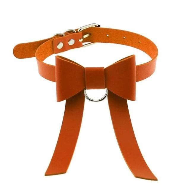 Bowknot Leather Choker 15 Bowknot Leather Choker - Image 15