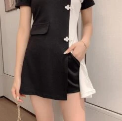 Mandarin Style Two Piece Dress Set -Gothic Clothing Store 9 222b0655 89c4 478f 9127 eb7bd3f25bcd