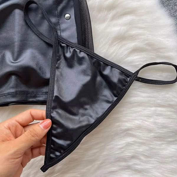 Dominatrix Dreams Lingerie Leather-Look Bodycon Night Dress 10 Dominatrix Dreams Lingerie Leather-Look Bodycon Night Dress - Image 10