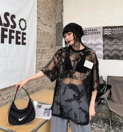 Yuna See Through Oversized Shirt -Gothic Clothing Store 9 43d1111e b232 44ef 9797 41683c9bdab0