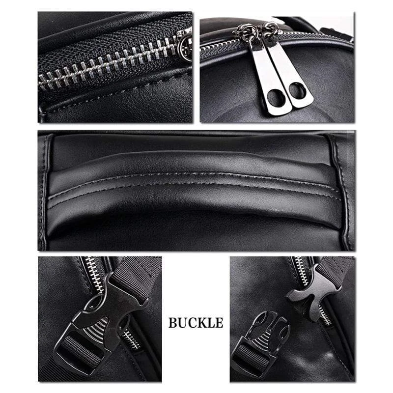 Faux Leather Travelers Skull Bag 11 Faux Leather Travelers Skull Bag - Image 11