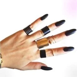 Black Midi Rings