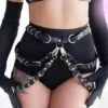 Chaotic Leather Harness Waist Garter