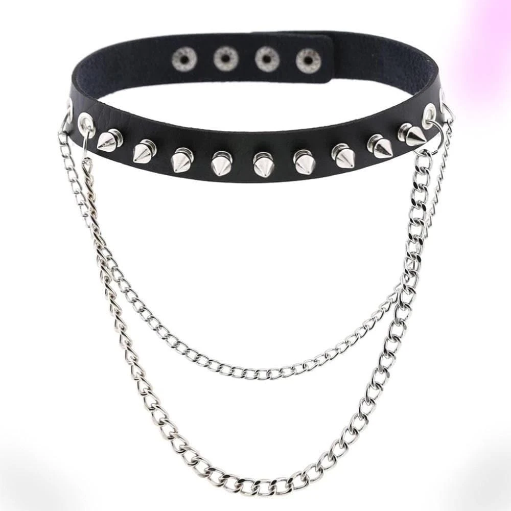 Emo Punk Chained Choker 1 Emo Punk Chained Choker