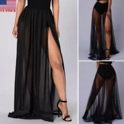 Flown Away Gothic Long Skirt -Gothic Clothing Store Faldas de malla de cintura alta para mujer falda transparente transparente de gasa para verano 2019.jpg Q90.jpg 3