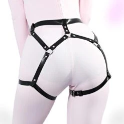 Faux Leather Bubble But Harness -Gothic Clothing Store FauxLeatherBubbleButHarness