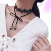 Gothic Lace And Tie Choker
