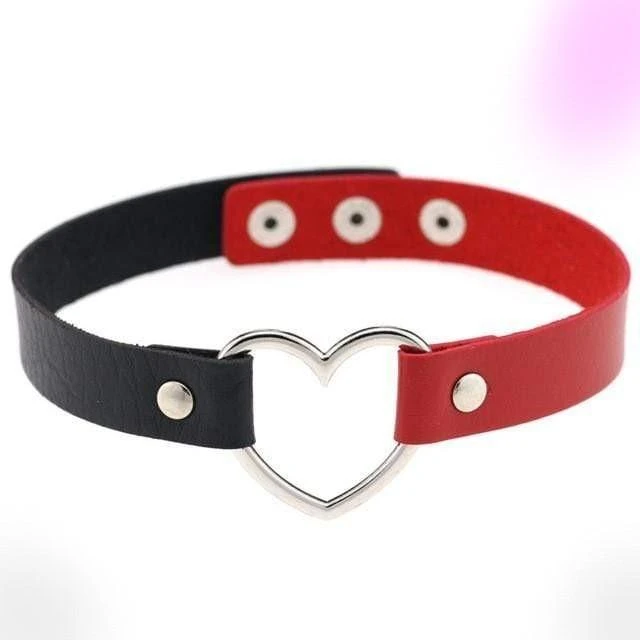 Gothic Punk Heart Necklace 1 Gothic Punk Heart Necklace