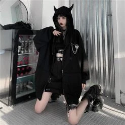 Fuzzy Devil Hoodie -Gothic Clothing Store H4a6253f11fd243b5992c85584c8385cfE