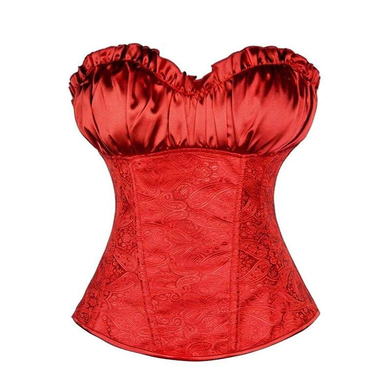 Scarlet Paisley Overbust Corset 2 Scarlet Paisley Overbust Corset - Image 2