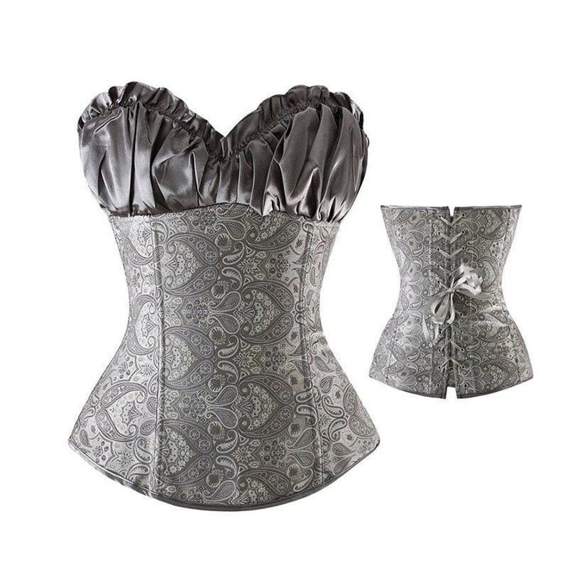 Scarlet Paisley Overbust Corset 4 Scarlet Paisley Overbust Corset - Image 4