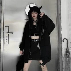 Fuzzy Devil Hoodie -Gothic Clothing Store Hbd4dfa29048147fabee9d50946bf0a78Y