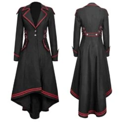 Static Noise Long Coat 6 Static Noise Long Coat -Gothic Clothing Store LXH90809791 0601419123914595371